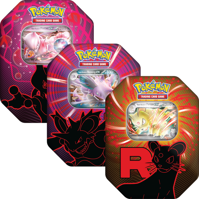 Pokemon : Team Rocket Tin - Mewtwo/ Nidoking / Persian *PRE ORDER*