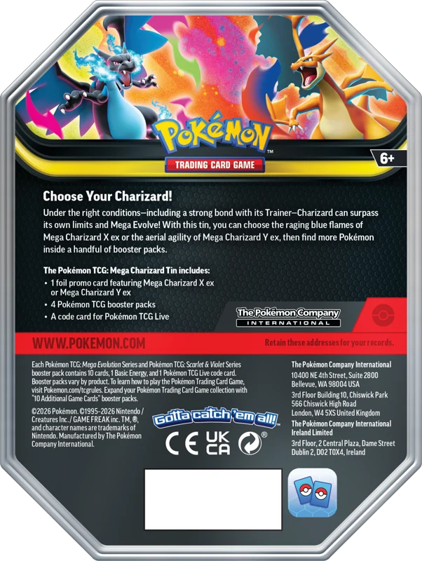 Pokemon : Mega Charizard Y EX Gift Tin - Lockett Labs UK