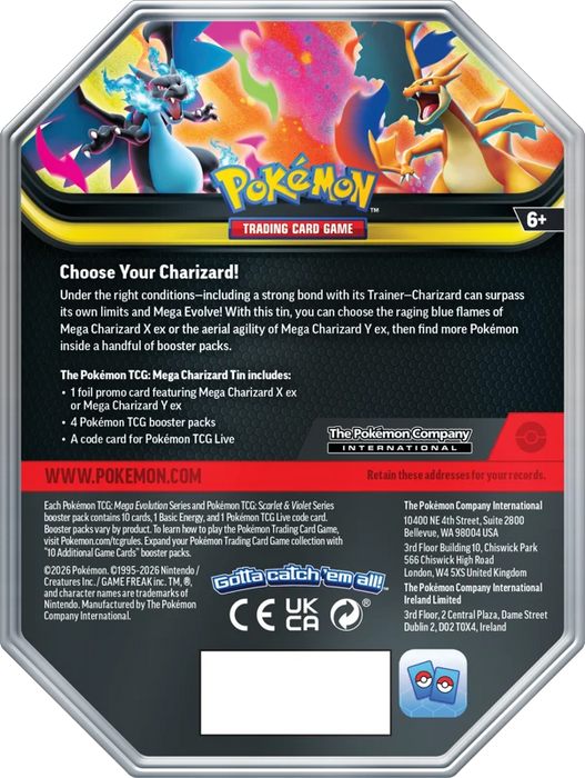 Pokemon : Mega Charizard X EX Gift Tin - Lockett Labs UK