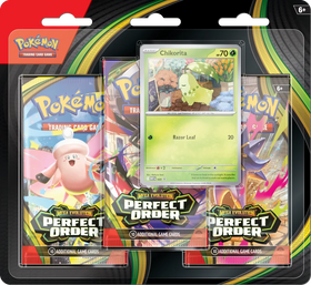 Pokemon : Perfect Order - 3 Pack Blister - Chikorita - Lockett Labs UK