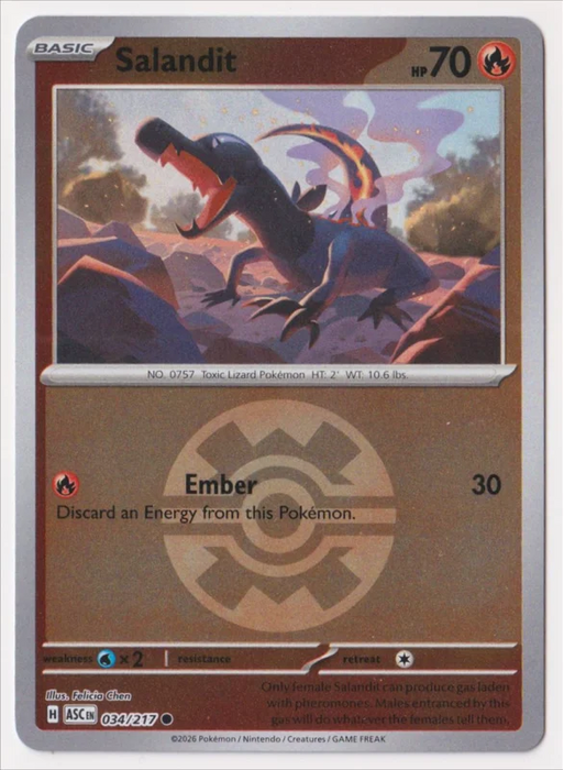 Salandit : ASCENDED HEROES (Ball Reverse holo) - 034/217