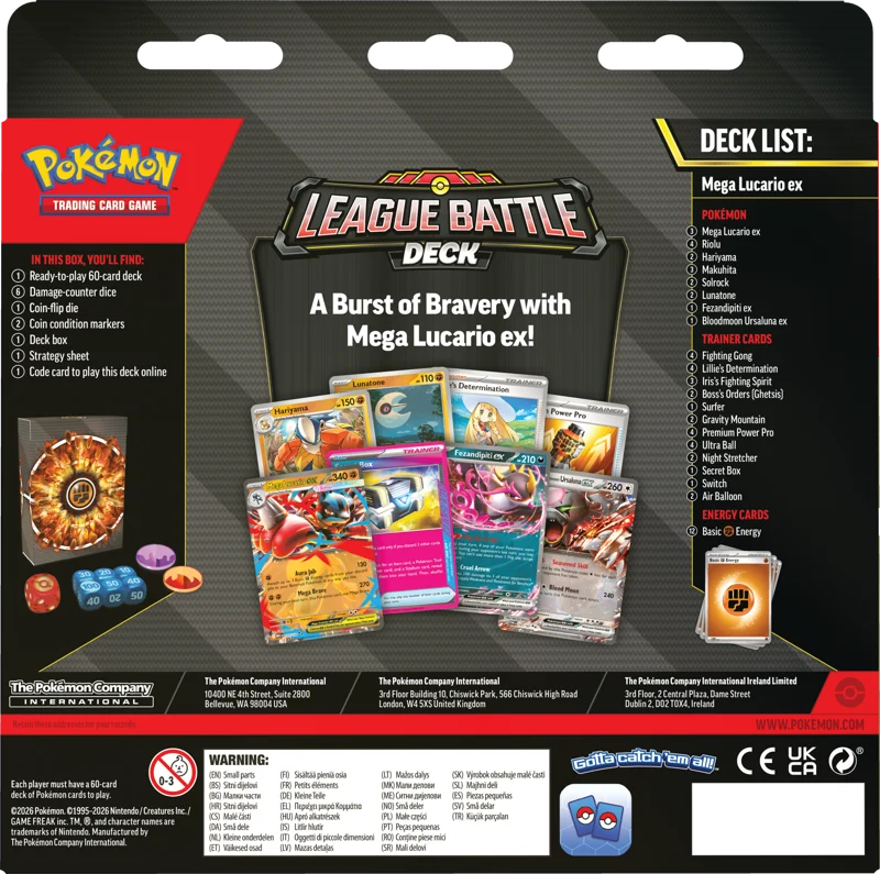 Pokemon : Mega Lucario EX League Battle Deck - Lockett Labs UK