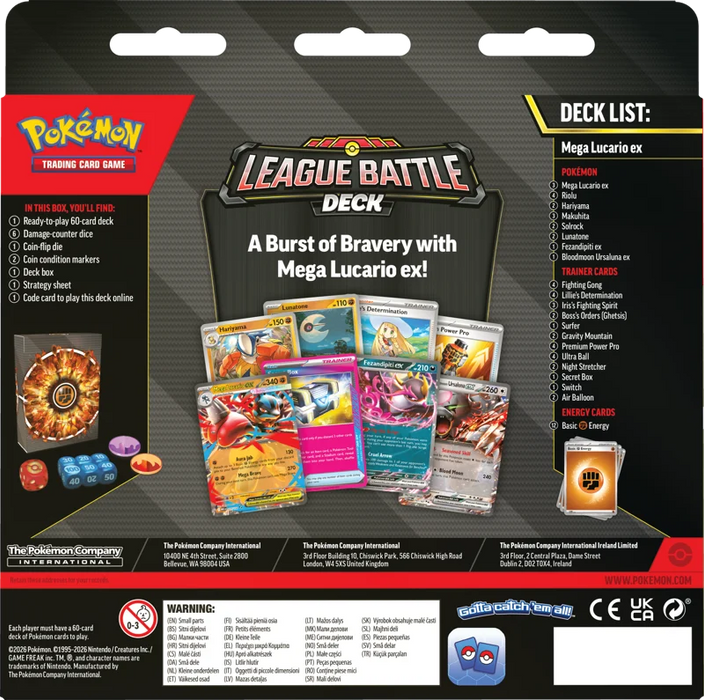 Pokemon : Mega Lucario EX League Battle Deck - Lockett Labs UK
