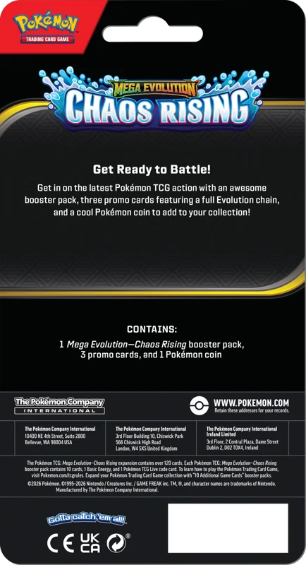 Pokemon : Chaos Rising - Premium Checklane Blister - Pawmot - Lockett Labs UK
