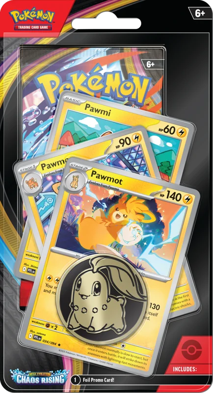 Pokemon : Chaos Rising - Premium Checklane Blister - Pawmot - Lockett Labs UK