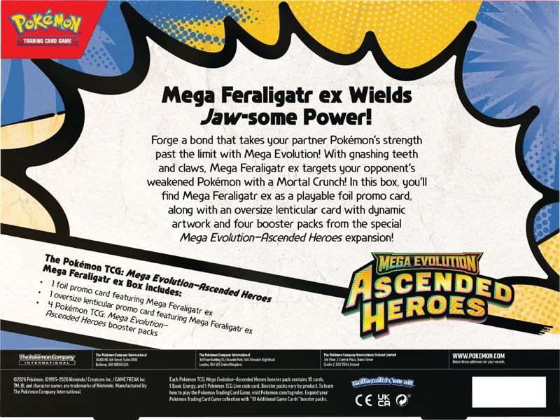 Pokemon : Ascended Heroes - Mega Feraligatr EX Collection Box