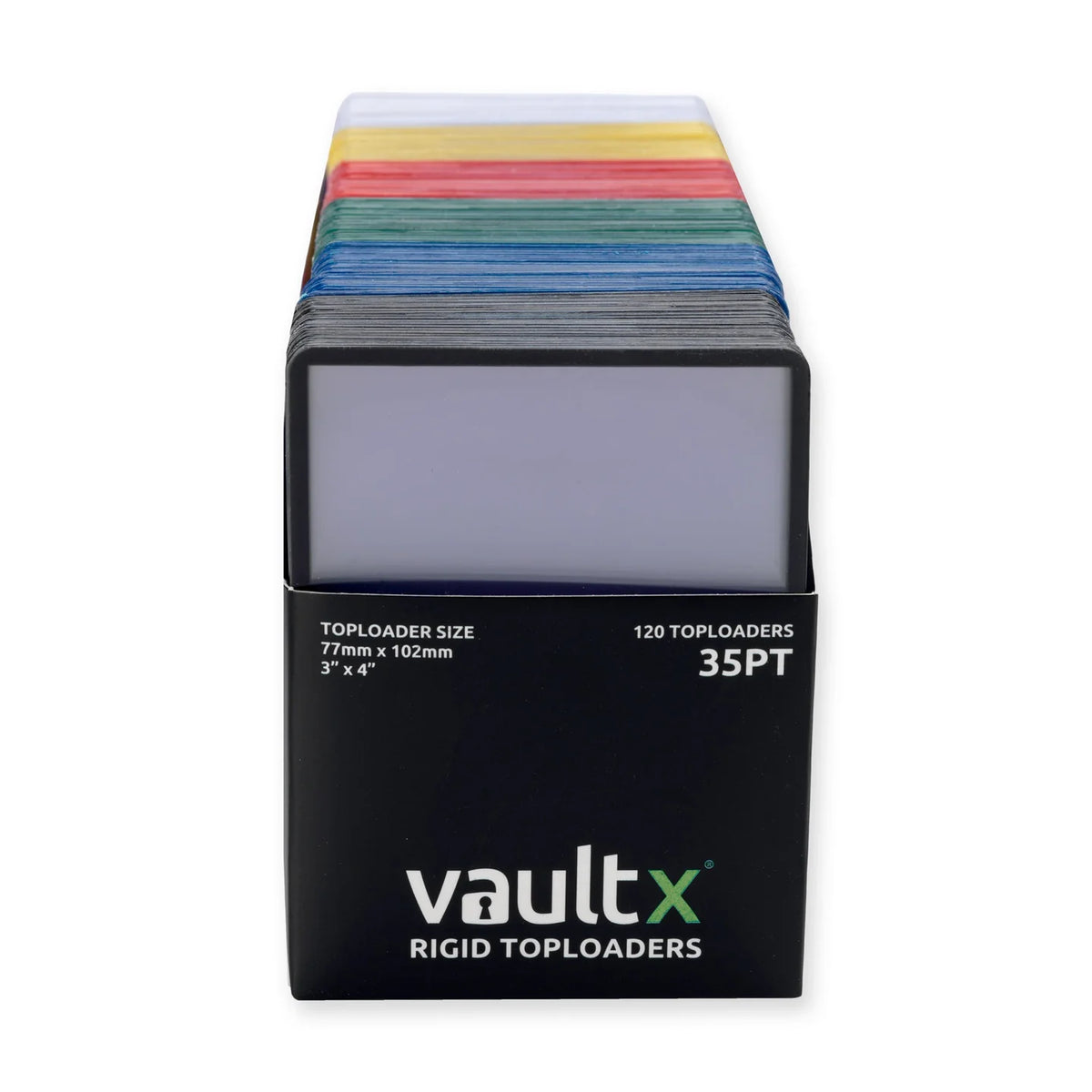 Vault X : Seamless Rigid Toploaders 35pt (Colours) - (120ct) - Lockett Labs UK