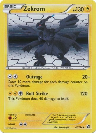 Zekrom : BLACK & WHITE BASE (Holo) - 47/114 - Lockett Labs UK