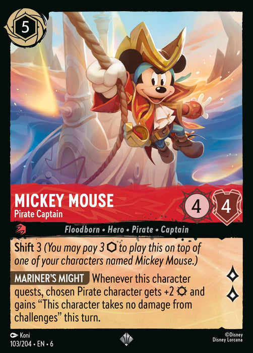 Mickey Mouse (Foil) : Pirate Captain - 103/204