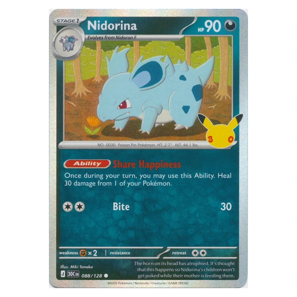 Nidorina : 30TH CELEBRATION (Holo) - 088/128