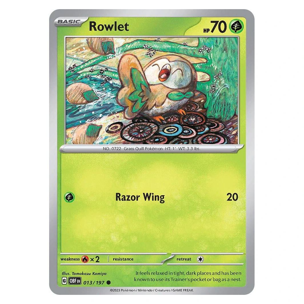 Rowlet : OBSIDIAN FLAMES - 013/197 trading card