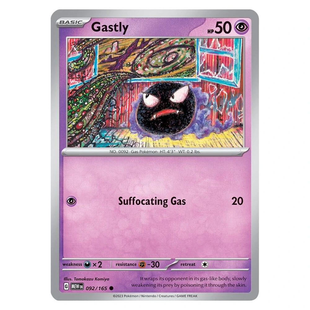 Gastly : 151 - 092/165 trading card
