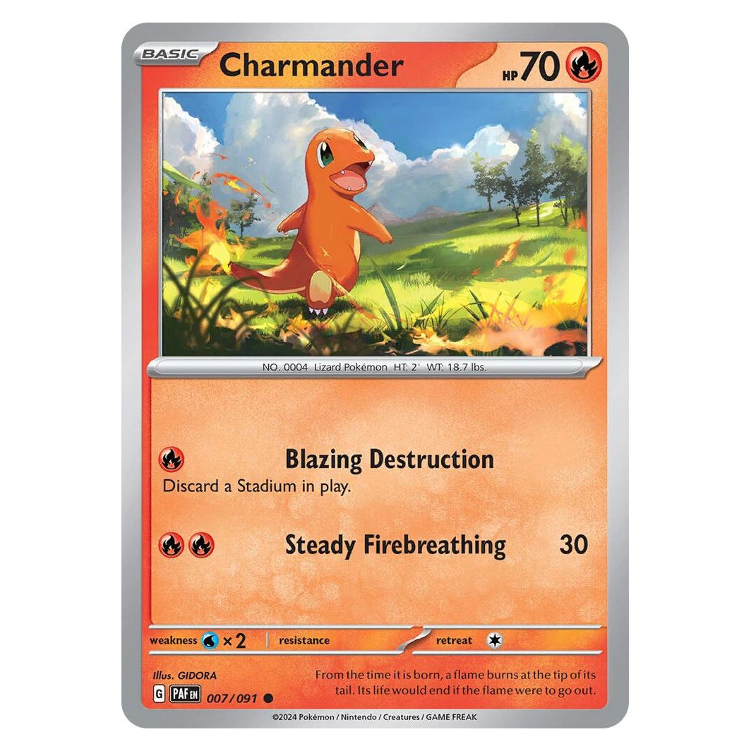 Charmander : PALDEAN FATES - 007/91 trading card