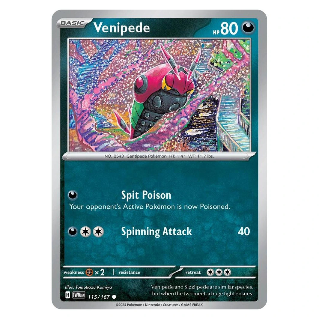 Venipede : TWILIGHT MASQUERADE - 115/167 trading card