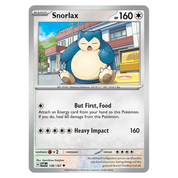 Snorlax : TWILIGHT MASQUERADE - 136/167 trading card