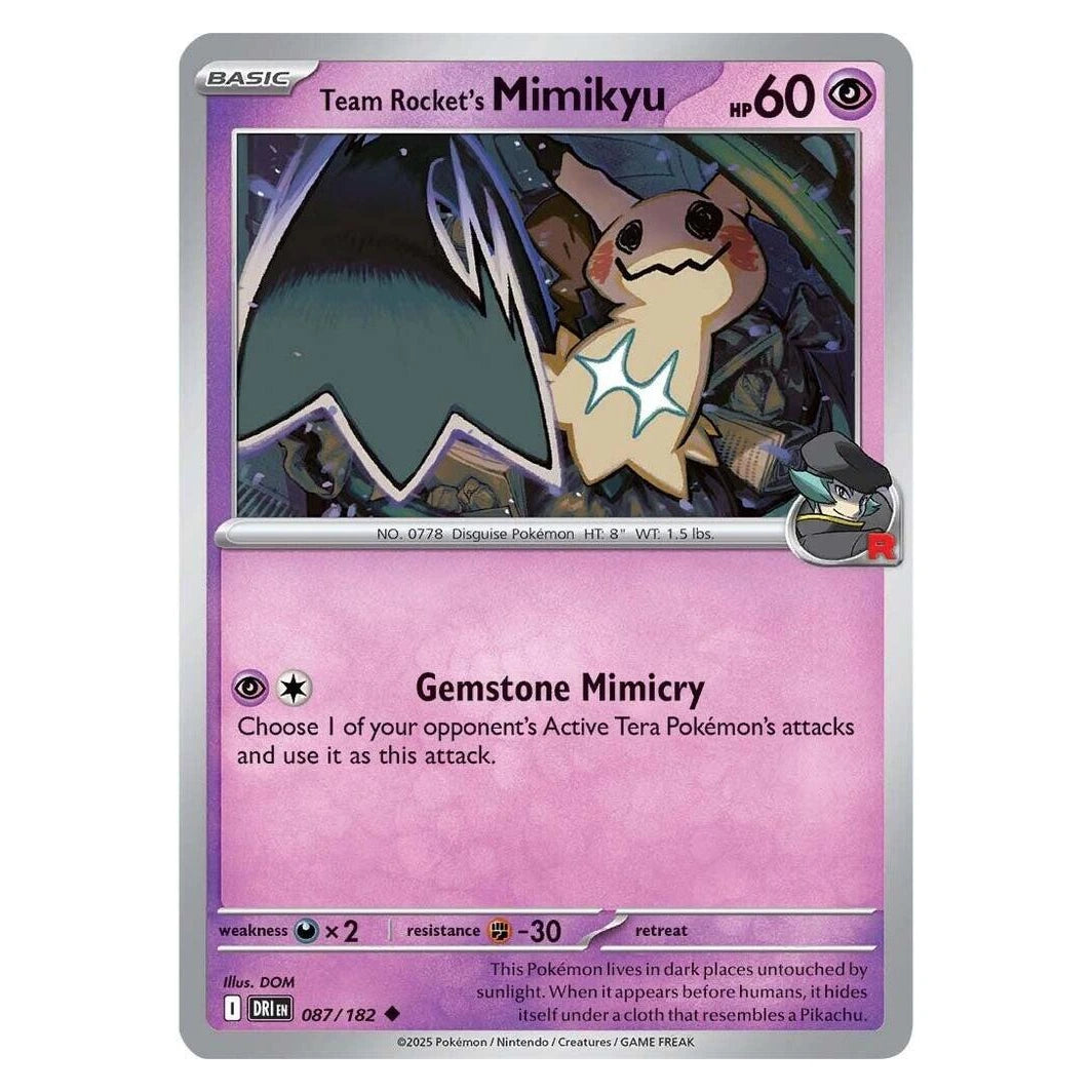 Team Rocket's Mimikyu : DESTINED RIVALS - 087/182 trading card