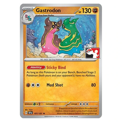 Gastrodon : PLAY! PRIZE PACK SERIES CARDS - 107/191 trading card