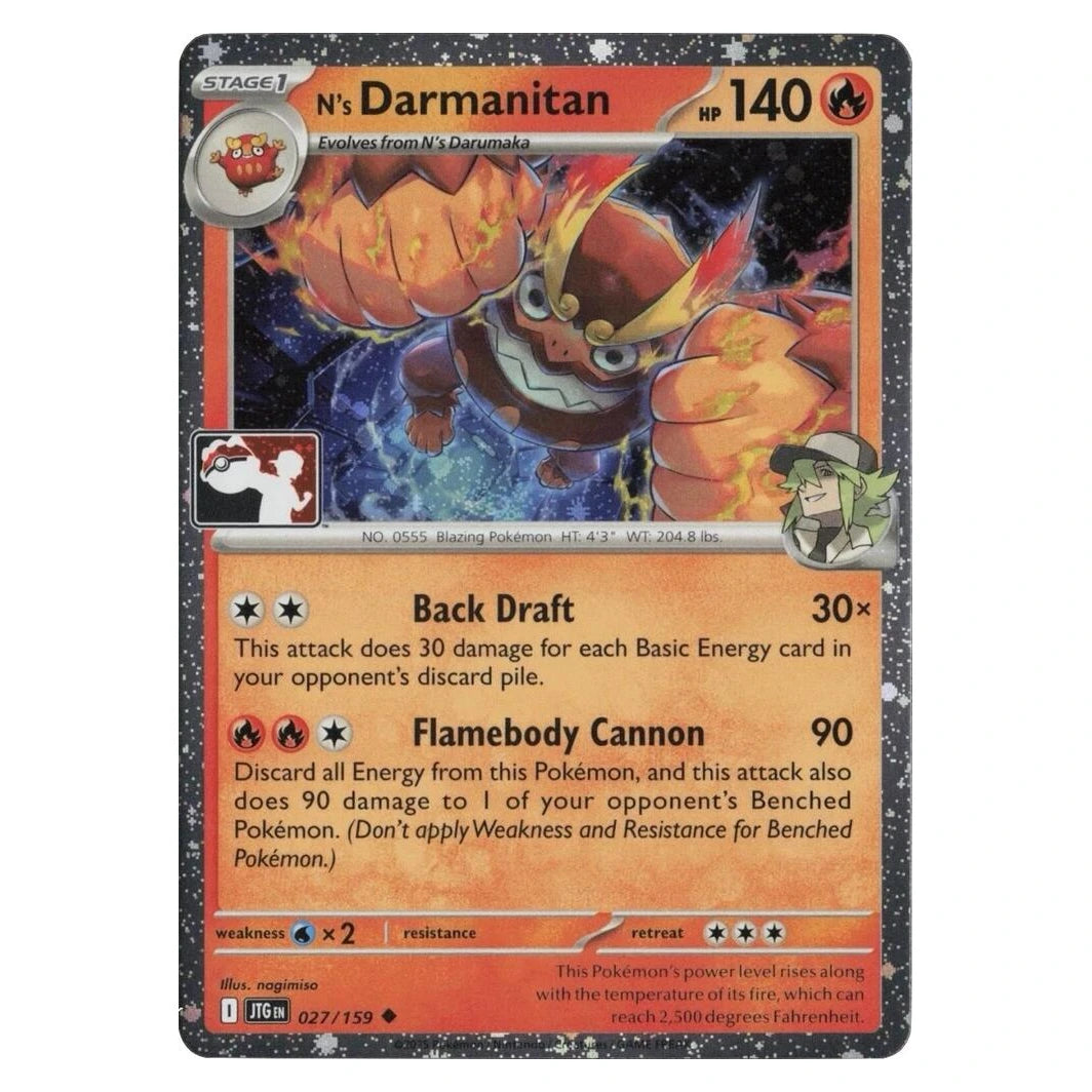 N's Darmanitan : PLAY! PRIZE PACK LEAGUE PROMO (Holo) - 027/159 trading card
