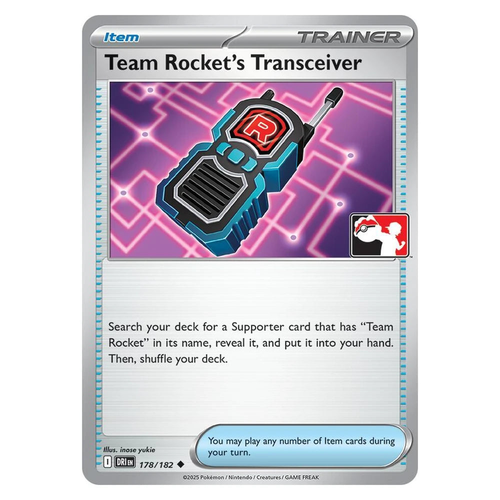 Team Rocket's Transceiver : PLAY! PRIZE PACK LEAGUE PROMO - 178/182 trading card
