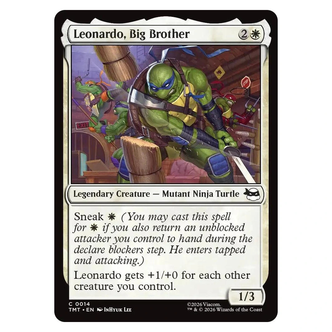 Leonardo, Big Brother : TEENAGE MUTANT NINJA TURTLES - 14 trading card