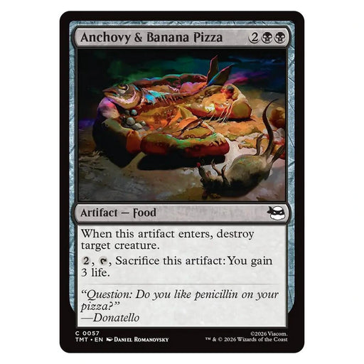 Anchovy & Banana Pizza : TEENAGE MUTANT NINJA TURTLES - 57 trading card