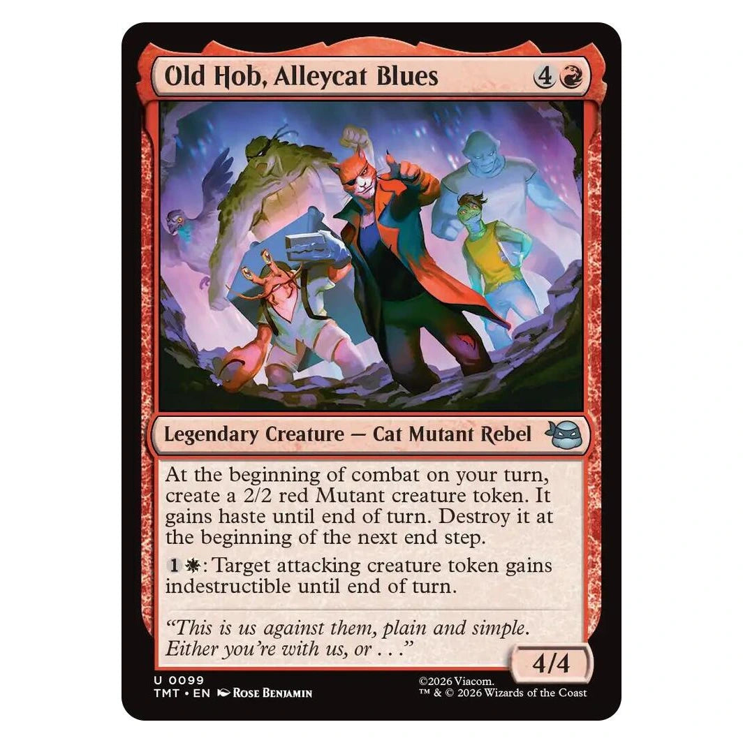 Old Hob, Alleycat Blues : TEENAGE MUTANT NINJA TURTLES - 99 trading card