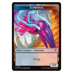 Elemental (0002) // Treasure Double-Sided Token : SECRETS OF STRIXHAVEN - 2 // 12 trading card