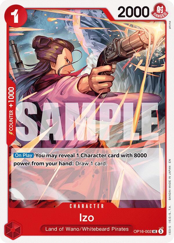 Izo : THE TIME OF BATTLE - OP16-002 trading card