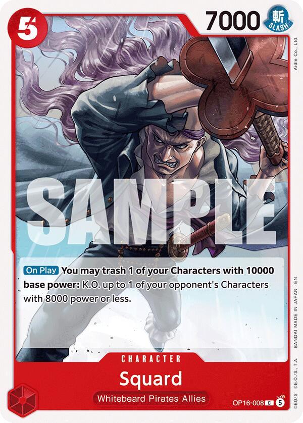 Squard : THE TIME OF BATTLE - OP16-008 trading card