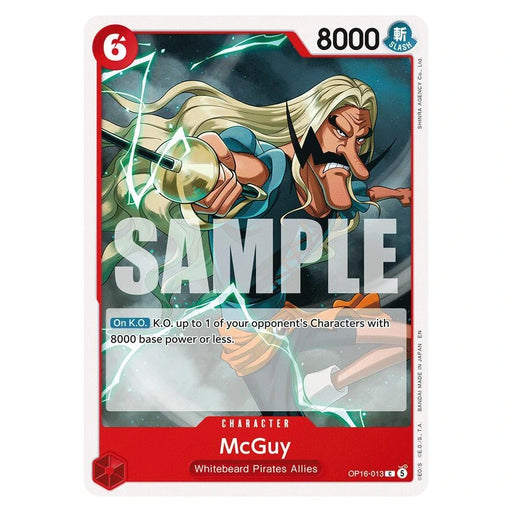 McGuy : THE TIME OF BATTLE - OP16-013 trading card