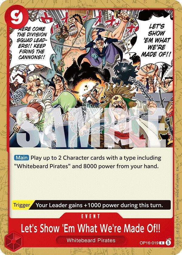 Let's Show 'Em What We're Made Of!! : THE TIME OF BATTLE - OP16-019 trading card