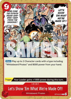 Let's Show 'Em What We're Made Of!! : THE TIME OF BATTLE - OP16-019 trading card