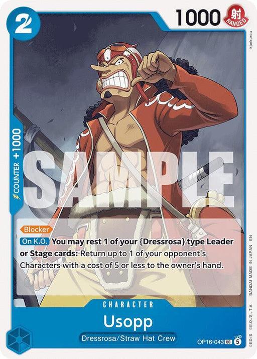 Usopp : THE TIME OF BATTLE - OP16-043 trading card
