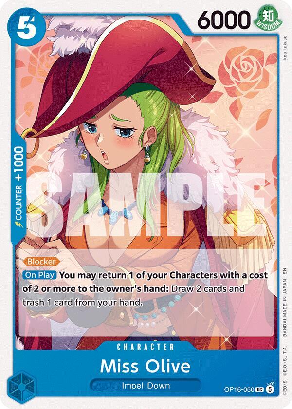 Miss Olive : THE TIME OF BATTLE - OP16-050 trading card
