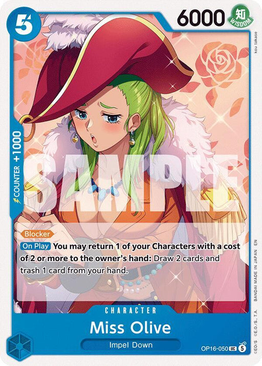 Miss Olive : THE TIME OF BATTLE - OP16-050 trading card