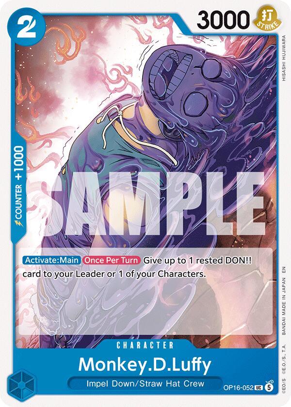 Monkey.D.Luffy (052) : THE TIME OF BATTLE - OP16-052 trading card