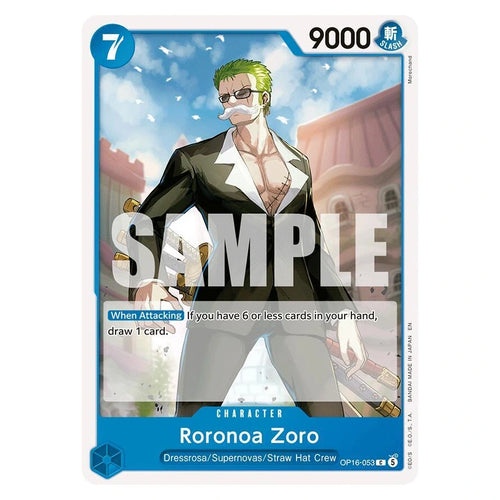 Roronoa Zoro (053) : THE TIME OF BATTLE - OP16-053 trading card