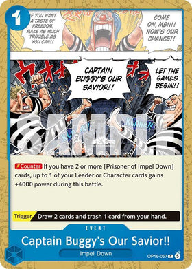 Captain Buggy's Our Savior!! : THE TIME OF BATTLE - OP16-057 trading card