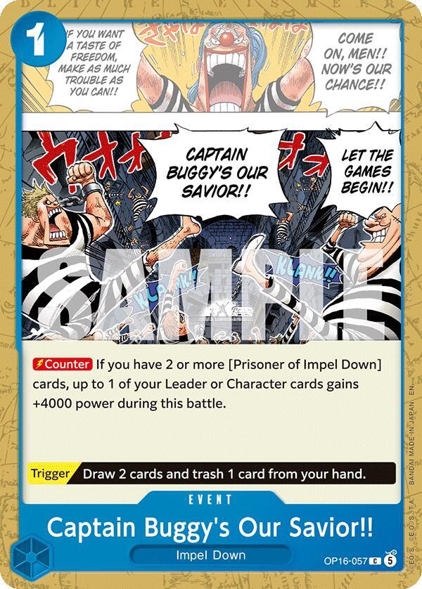 Captain Buggy's Our Savior!! : THE TIME OF BATTLE - OP16-057 trading card