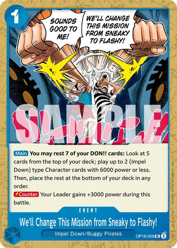 We'll Change This Mission from Sneaky to Flashy! : THE TIME OF BATTLE - OP16-059 trading card