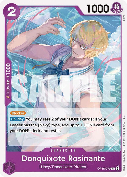 Donquixote Rosinante : THE TIME OF BATTLE - OP16-070 trading card