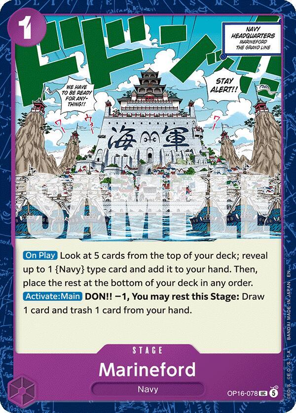 Marineford : THE TIME OF BATTLE - OP16-078 trading card
