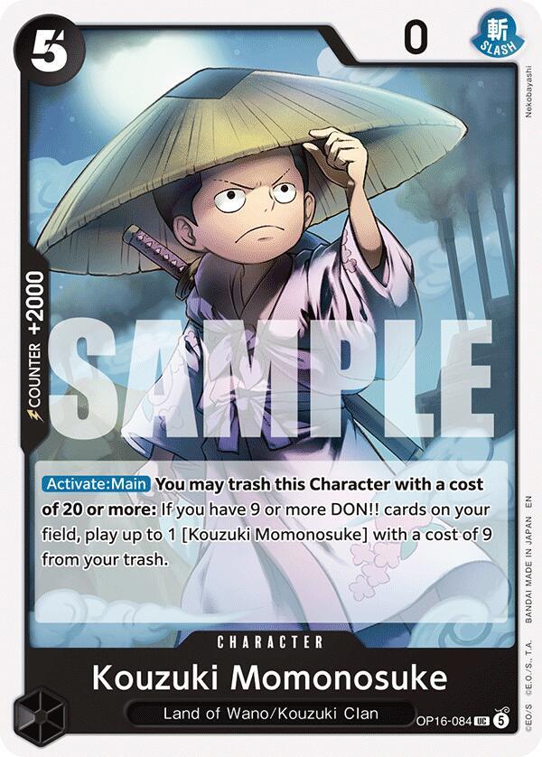 Kouzuki Momonosuke (084) : THE TIME OF BATTLE - OP16-084 trading card