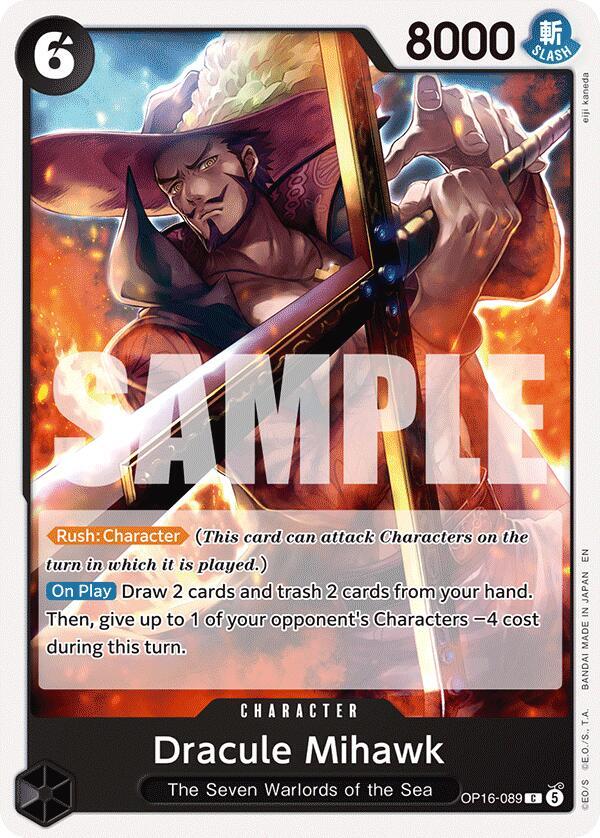 Dracule Mihawk : THE TIME OF BATTLE - OP16-089 trading card