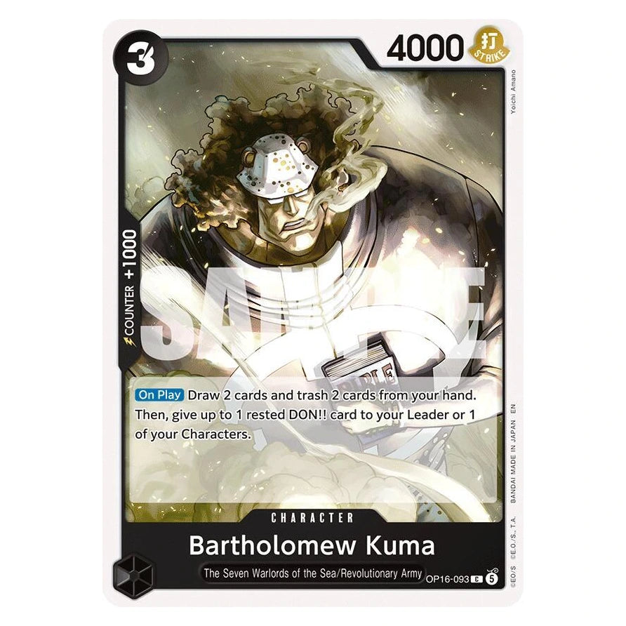 Bartholomew Kuma (093) : THE TIME OF BATTLE - OP16-093 trading card