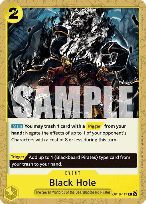 Black Hole : THE TIME OF BATTLE - OP16-117 trading card