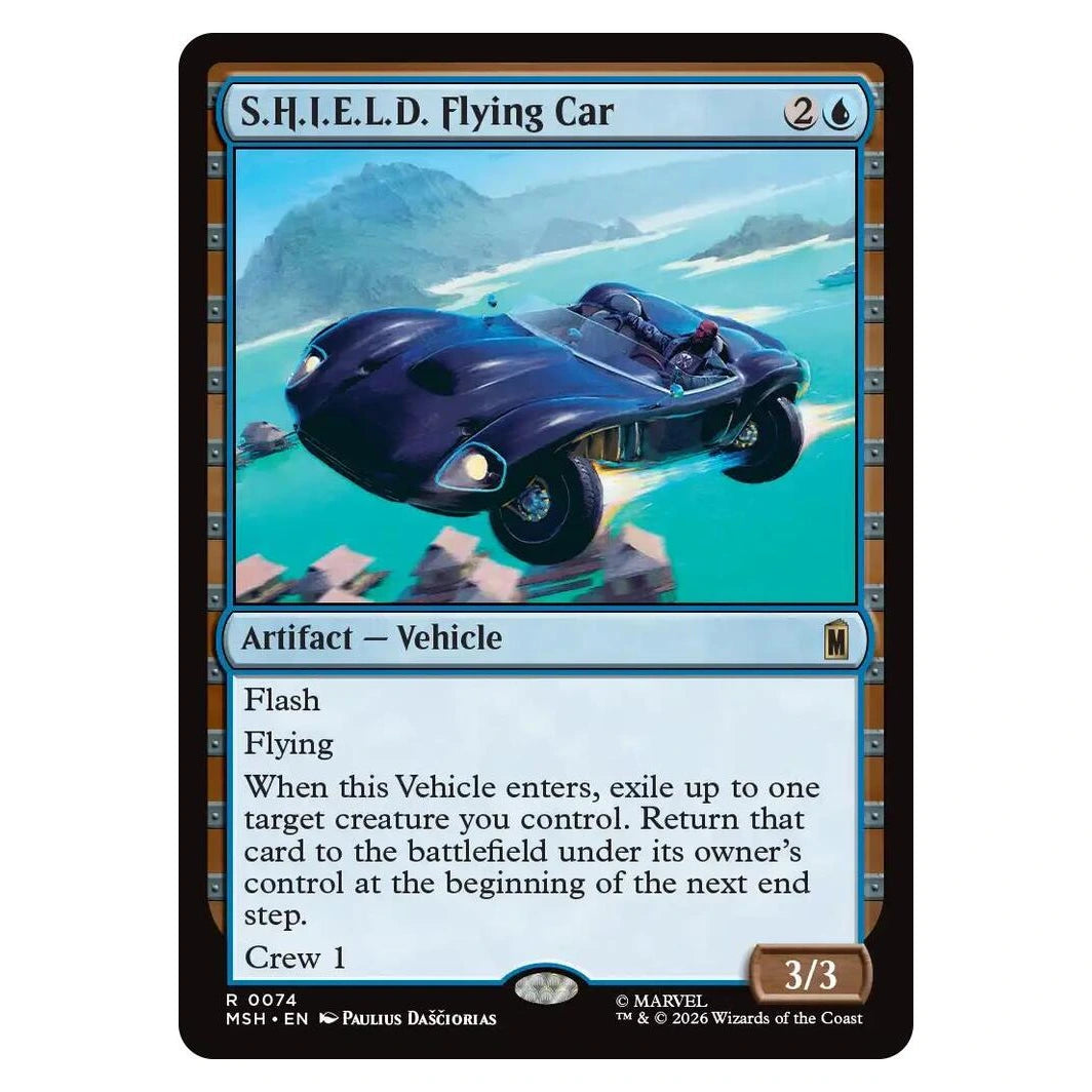 S.H.I.E.L.D. Flying Car : MARVEL SUPER HEROES - 74 trading card