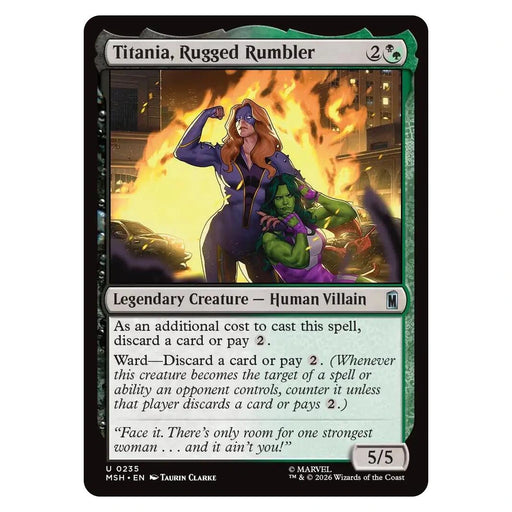 Titania, Rugged Rumbler : MARVEL SUPER HEROES - 235 trading card
