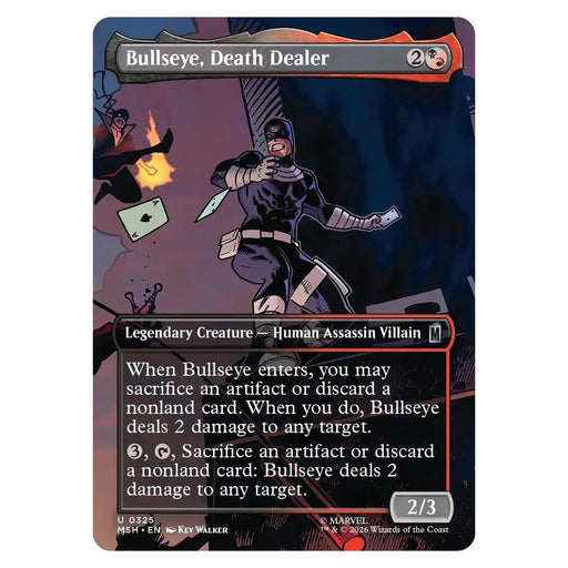 Bullseye, Death Dealer (Borderless) : MARVEL SUPER HEROES - 325 trading card