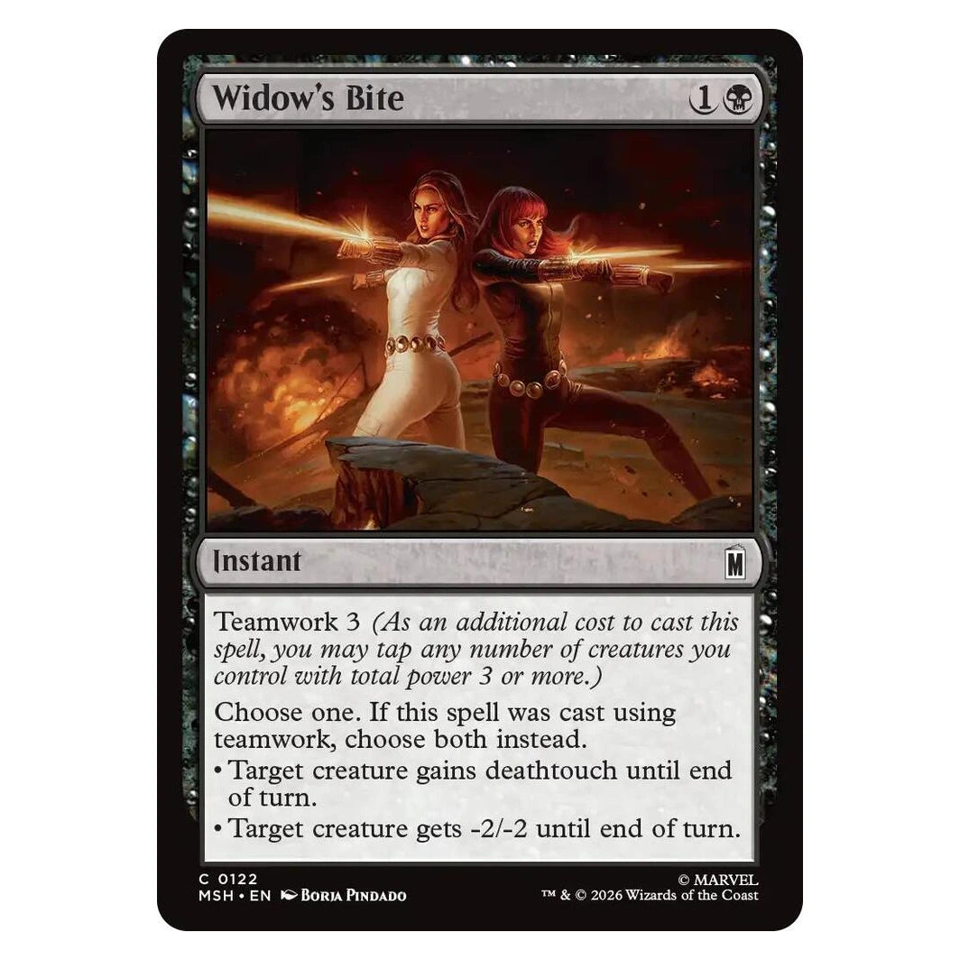 Widow's Bite : MARVEL SUPER HEROES - 122 trading card